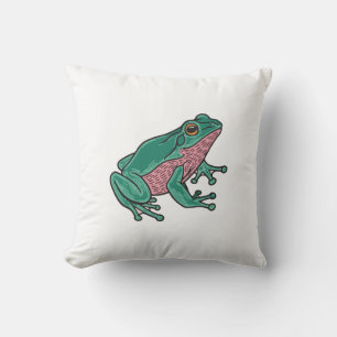 Schattige groene kikker kussen