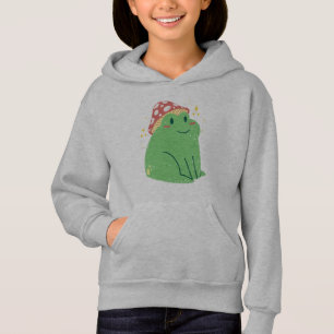 Schattige Groene Kikker met Paddenstoelen Hoed