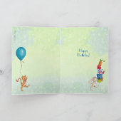 schattige groene kleine vogeljongen-illustratie kaart (Binnen)