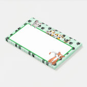 Schattige Groene kleur met poten schattige kittens Post-it® Notes (Schuin)