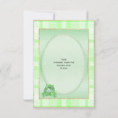Schattige Groene Konijn Baby Shower Bedankt (Achterkant)
