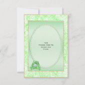 Schattige Groene Konijn Baby Shower Bedankt (Achterkant)