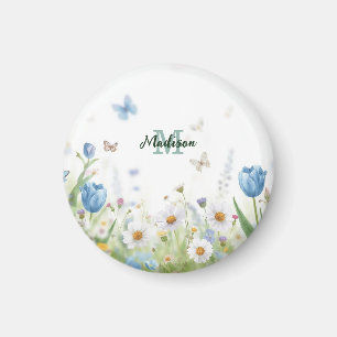 Schattige groene lente bloem wilde bloem boeket mo magneet