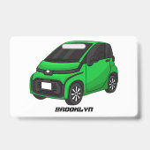 Schattige groene micro auto badge (Achterkant)