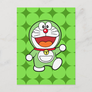 Schattige Groene Mini Doraemon Anime Briefkaart