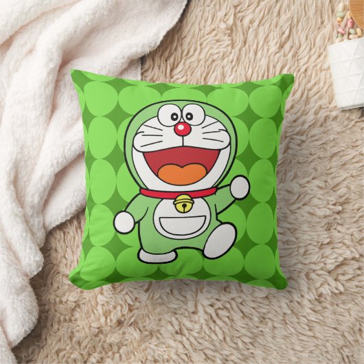 Schattige Groene Mini Doraemon Anime Kussen (Deken)
