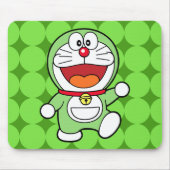 Schattige Groene Mini Doraemon Anime Muismat (Voorkant)