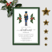 Schattige Groene Notenkraker Kerstfeest Kaart