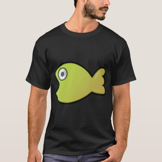schattige groene of gele vis t-shirt (Voorkant)