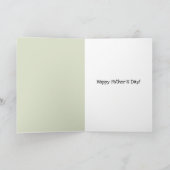 Schattige Groene Papa Dinosaur Hulpheld Vaderdag Kaart (Binnen)