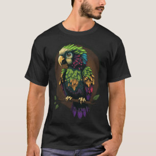 Schattige Groene Papegaai Vogelspotten Ornithologi T-shirt