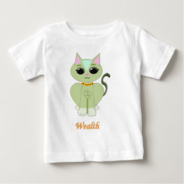 Schattige groene poes kat cartoon