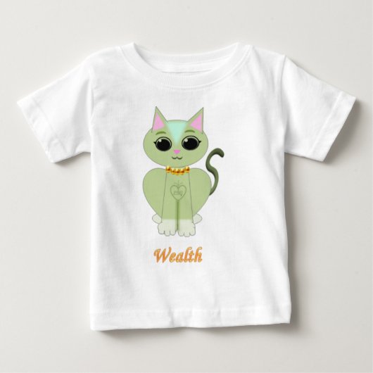 Schattige groene poes kat cartoon (Voorkant)