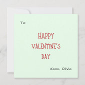 Schattige Groene Rode Harten Eenhoorn Kinderen Val Notitiekaartje (Achterkant)