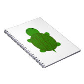 Schattige groene schildpad notitieboek (Rechterzijde)