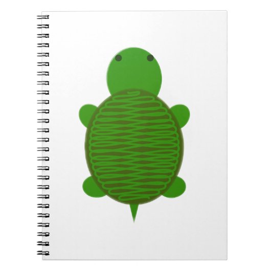 Schattige groene schildpad notitieboek (Voorkant)