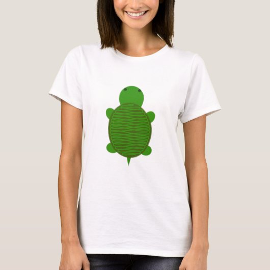 Schattige groene schildpad t-shirt (Voorkant)