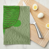 Schattige groene schildpad theedoek (Quarter Fold)