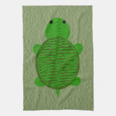 Schattige groene schildpad theedoek (Verticaal)