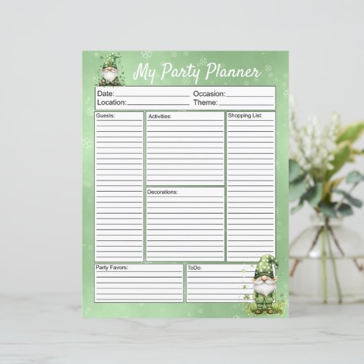 Schattige groene St. Patrick's Day Gnomes (Staand voorkant)