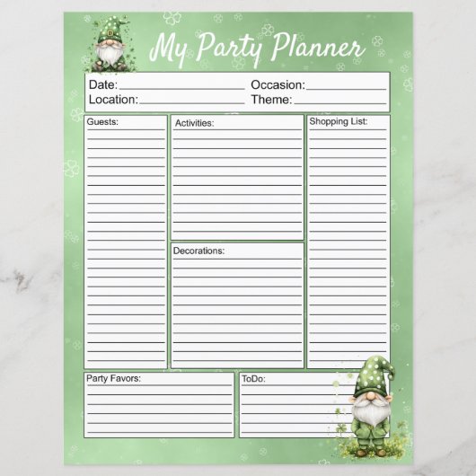 Schattige groene St. Patrick's Day Gnomes (Voorkant)