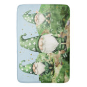 Schattige groene St. Patrick's Day Gnomes Badmat (Voorkant Verticaal)
