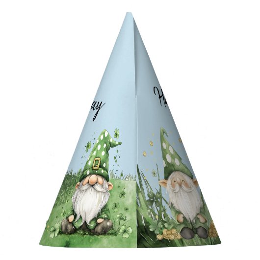 Schattige groene St. Patrick's Day Gnomes Feesthoedjes (Achterkant)