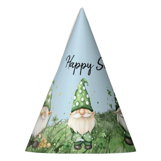 Schattige groene St. Patrick's Day Gnomes Feesthoedjes (Links)