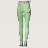Schattige groene St. Patrick's Day Gnomes Leggings (Voorkant)