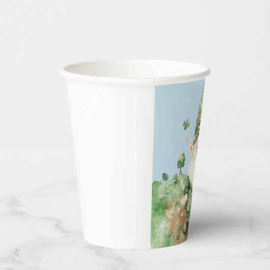 Schattige groene St. Patrick's Day Gnomes Papieren Bekers (Rechts)