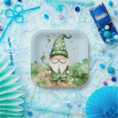 Schattige groene St. Patrick's Day Gnomes Papieren Bordje (Feest)