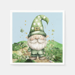 Schattige groene St. Patrick's Day Gnomes Servet