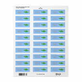 Schattige Groene Stegosaurus Dinosaurus, Voor kind Etiket (Full Sheet)
