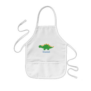 Schattige Groene Stegosaurus Dinosaurussen voor Ki Kinder Schort