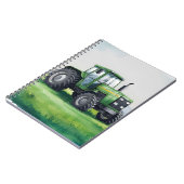 Schattige groene tractor boerderij waterverf kinde notitieboek (Linkerzijde)