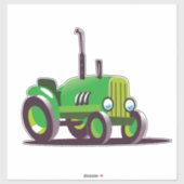 Schattige Groene Tractor Sticker (Vel)