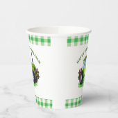 Schattige Groene Tractor Verjaardagsfeestje Papieren Bekers (Links)