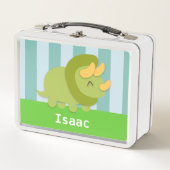Schattige groene Triceratops Kids gepersonaliseerd (Voorkant)