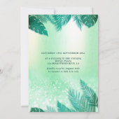 Schattige groene tropische bladeren zoet 16 kaart (Achterkant)