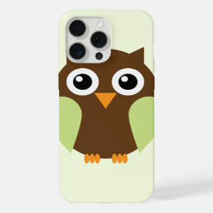 Schattige Groene Uil iPhone 15 Pro Max Hoesje