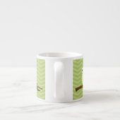 Schattige groene uilen espresso kop (Achterkant)