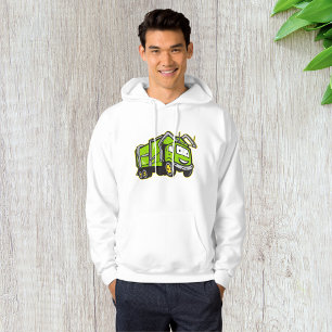 Schattige Groene Vuilniswagen Hoodie