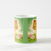 schattige groenogige kitten print koffiemok (Center)