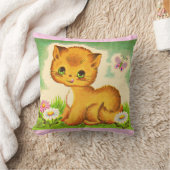 schattige groenogige kitten print kussen (Deken)