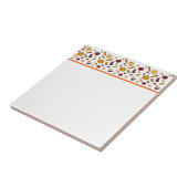 Schattige groentenpatroon tegeltje (Zijkant)