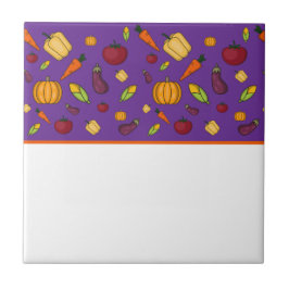 Schattige groentenpatroon tegeltje