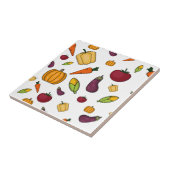 Schattige groentenpatroon tegeltje (Zijkant)