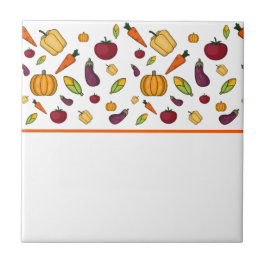 Schattige groentenpatroon tegeltje