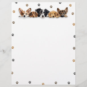 Schattige groep honden Stationery Paper