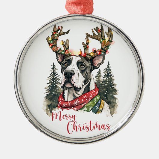 Schattige Groot Deens Ornament (Voorkant)